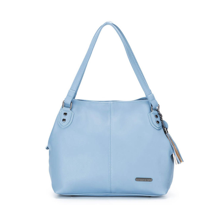Namaste Shoulder Bag - Luxus kézimunka táska - világoskék