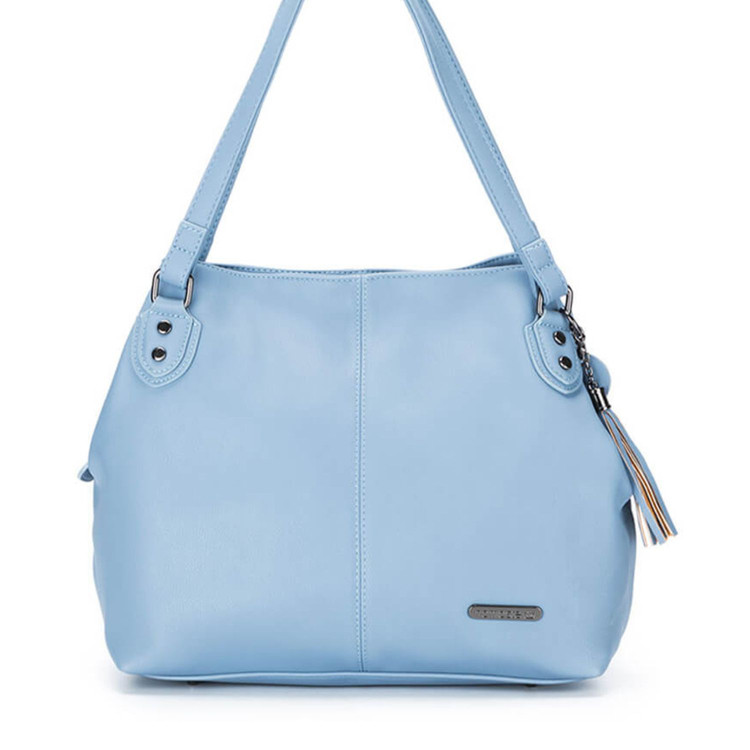 Namaste Shoulder Bag - Luxus kézimunka táska - világoskék