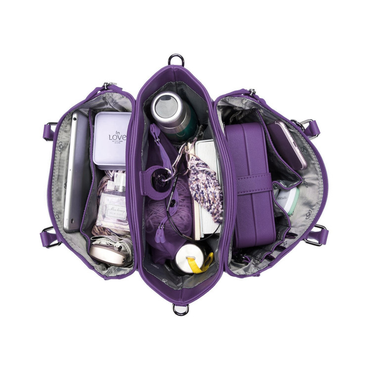 Namaste Satchel - Luxus kézimunka táska - lila Namaste Satchel - Luxus kézimunka táska - lila