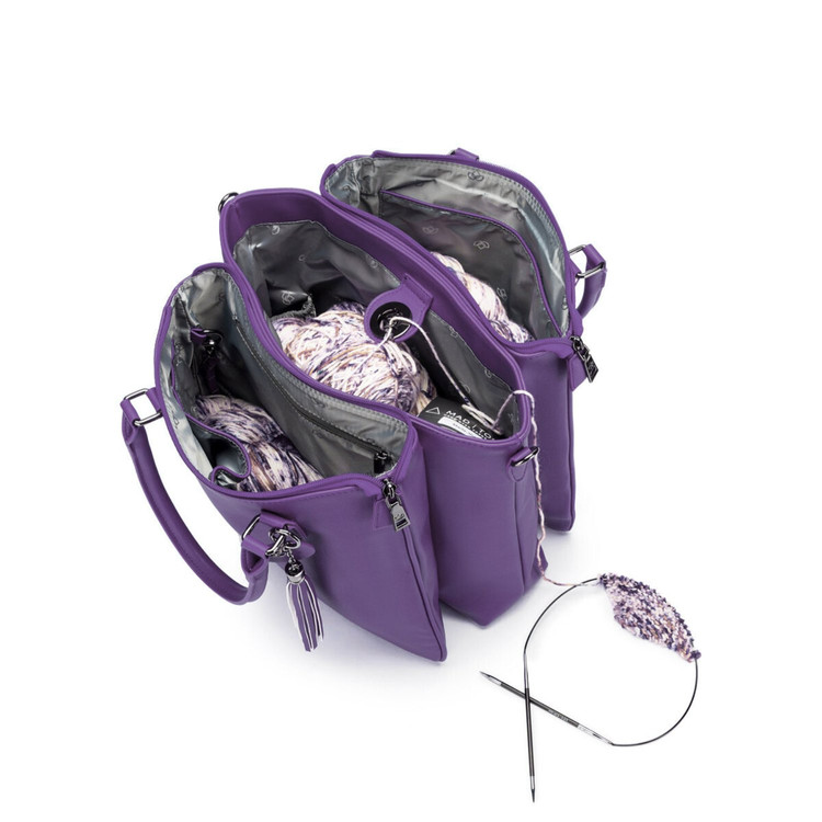 Namaste Satchel - Luxus kézimunka táska - lila Namaste Satchel - Luxus kézimunka táska - lila