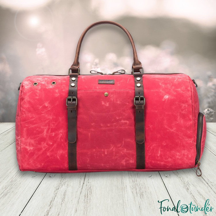 Della Q Canvas weekender bag - Fonaltartó Táska - Lazacrózsaszín
