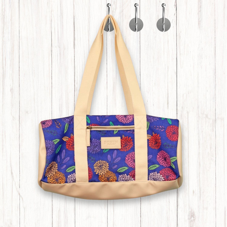 Bohin Projectbag Blossoms - kézimunka táska - kék