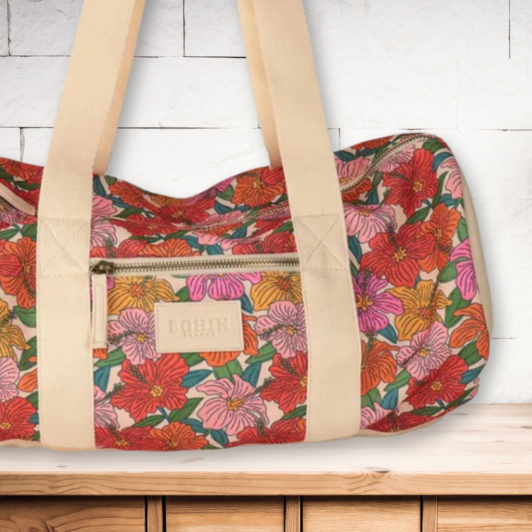 Bohin Projectbag Blossoms - kézimunka táska - narancs