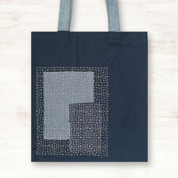 Restyle Sashiko hímzés sablon - Négyzetek