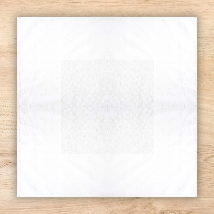 Rico Asztalterítő - Fehér - hímezhető betéttel - 90x90cm Rico Asztalterítő - Fehér - hímezhető betéttel - 90x90cm