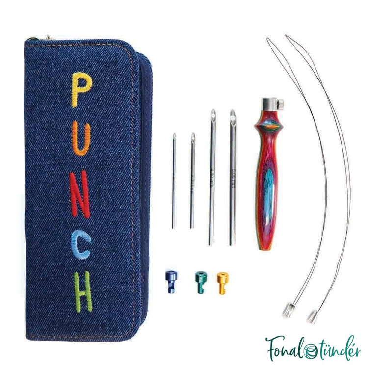 KnitPro Punch Needle Set - Vibrant - Hímzőtoll készlet