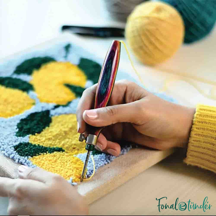 KnitPro Punch Needle Set - Vibrant - Hímzőtoll készlet