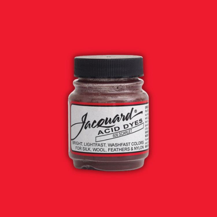 Jacquard Acid dye - 609 Scarlet - skarlátpiros textil festék Jacquard Acid dye - 609 Scarlet - skarlátpiros textil festék