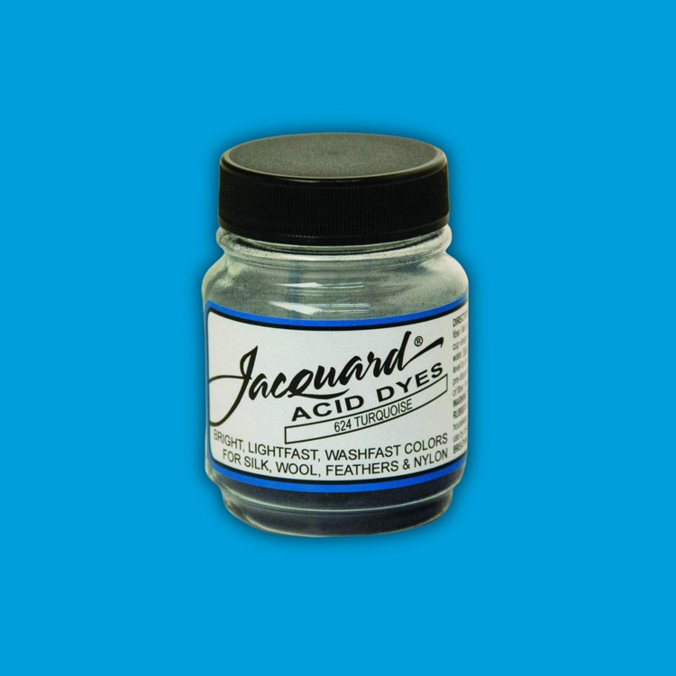 Jacquard Acid dye - 624 Turquoise - világoskék textil festék