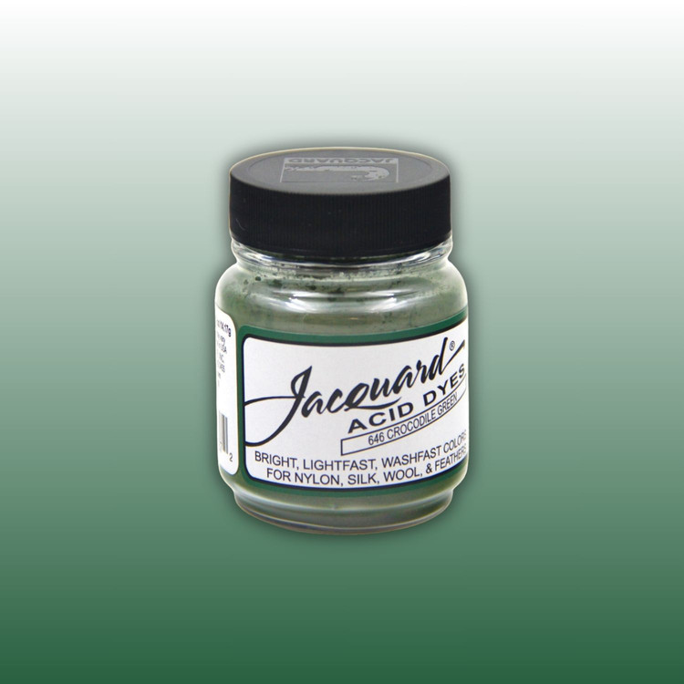 Jacquard Acid dye - 646 Crocodile Green - mélyzöld textil festék Jacquard Acid dye - 646 Crocodile Green - mélyzöld textil festék