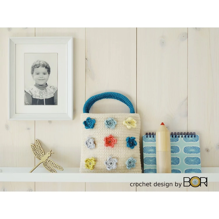 Girl Flower Garden Bag - crochet pattern - Virágoskert kistáska - horgolásminta