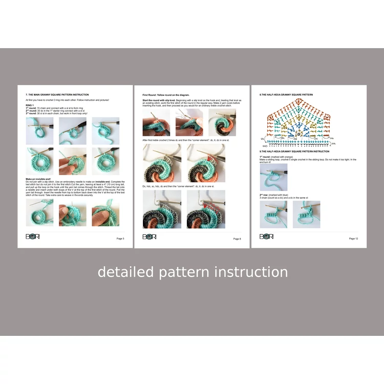 Hexa Bag - crochet pattern - Hatszög Táska - horgolásminta