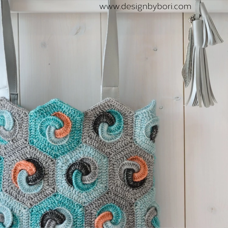Hexa Bag - crochet pattern - Hatszög Táska - horgolásminta
