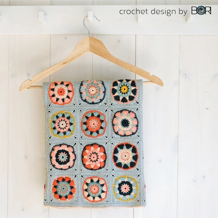 Apple Bossom - baby blanket crochet pattern - babatakaró - horgolásminta