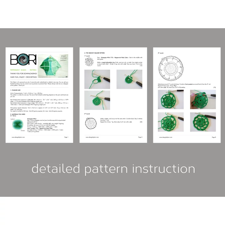 Peppermint Shrug - crochet pattern - Borsmenta Vállkendő - horgolásminta