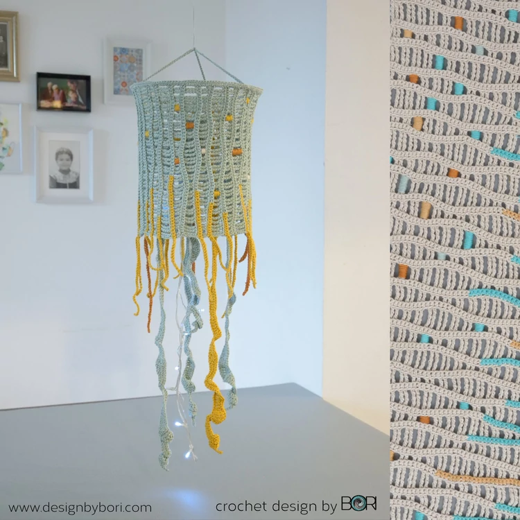 Jellyfish Lantern - crochet pattern - Medúza Lampion - horgolásminta