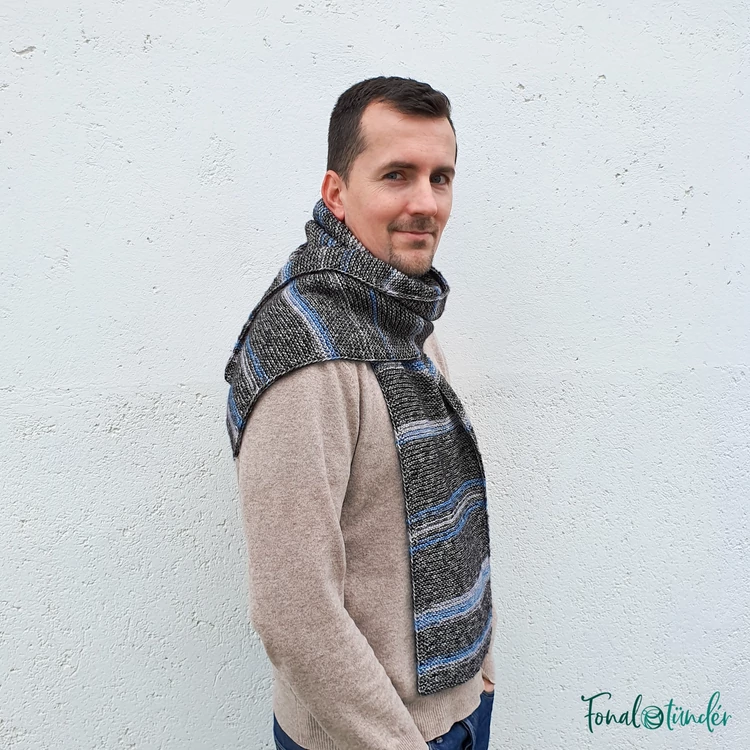 Stone Washed Scarf - knitting pattern - sál - kötésminta