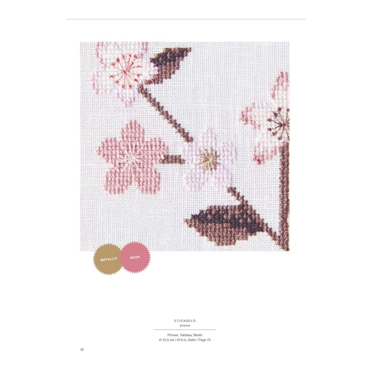 Rico Sakura - Embroidery Pattern Book - Cseresznye virágzás - hímzés minták