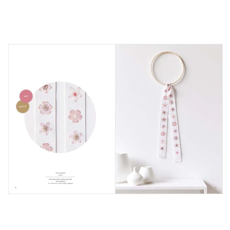 Rico Sakura - Embroidery Pattern Book - Cseresznye virágzás - hímzés minták