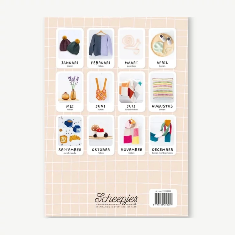 Scheepjes Birthday Calendar - 12 crochet / knitting patterns - Szülinapi falinaptár mintaleírásokkal