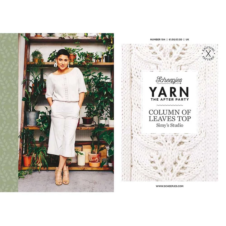 Column of leaves top - knitting pattern - csipkés blúz kötésminta - 07