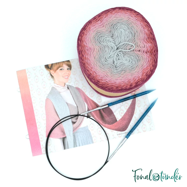 Scheepjes - Essence Shawl - Cseresznyéskert Vállkendő - kötésminta - knitting pattern