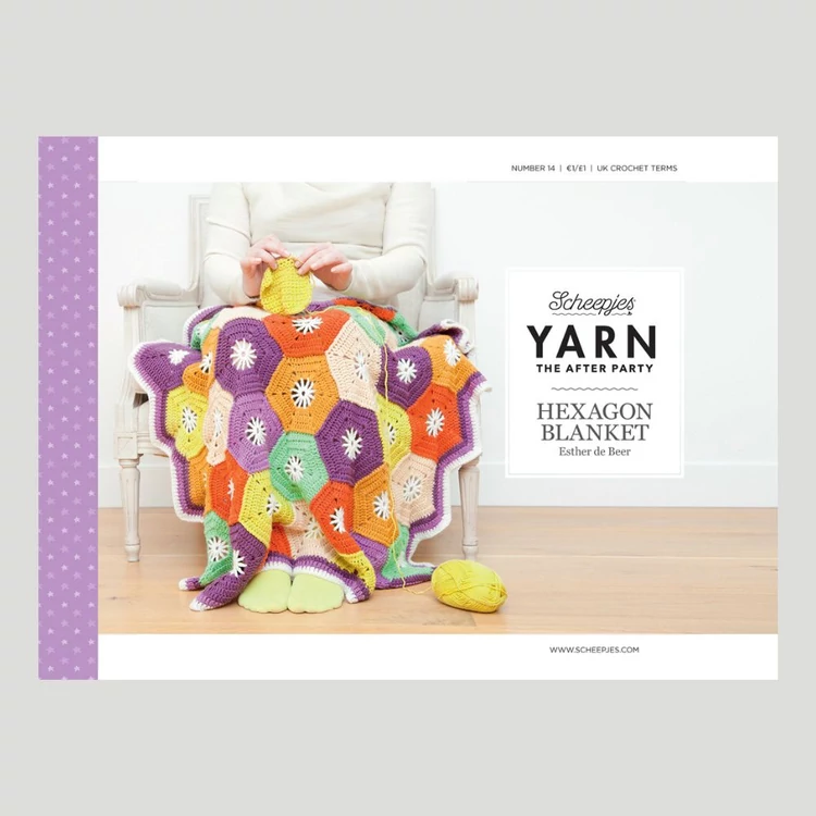 Scheepjes Hexagon Blanket - Hatszög Takaró - horgolásminta - crochet pattern