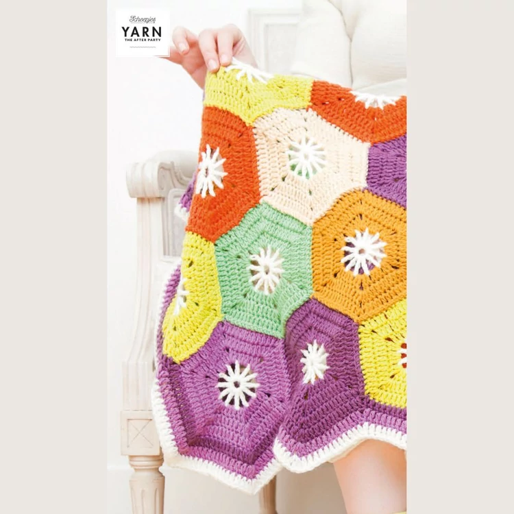Scheepjes Hexagon Blanket - Hatszög Takaró - horgolásminta - crochet pattern