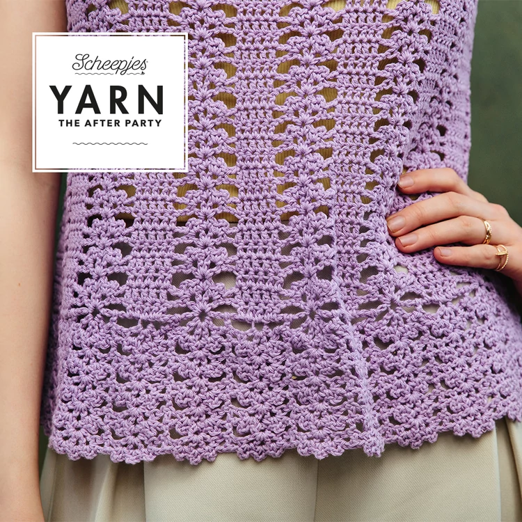 Tassel Tie Vest - horgolt csipke top minta - crochet pattern - 04