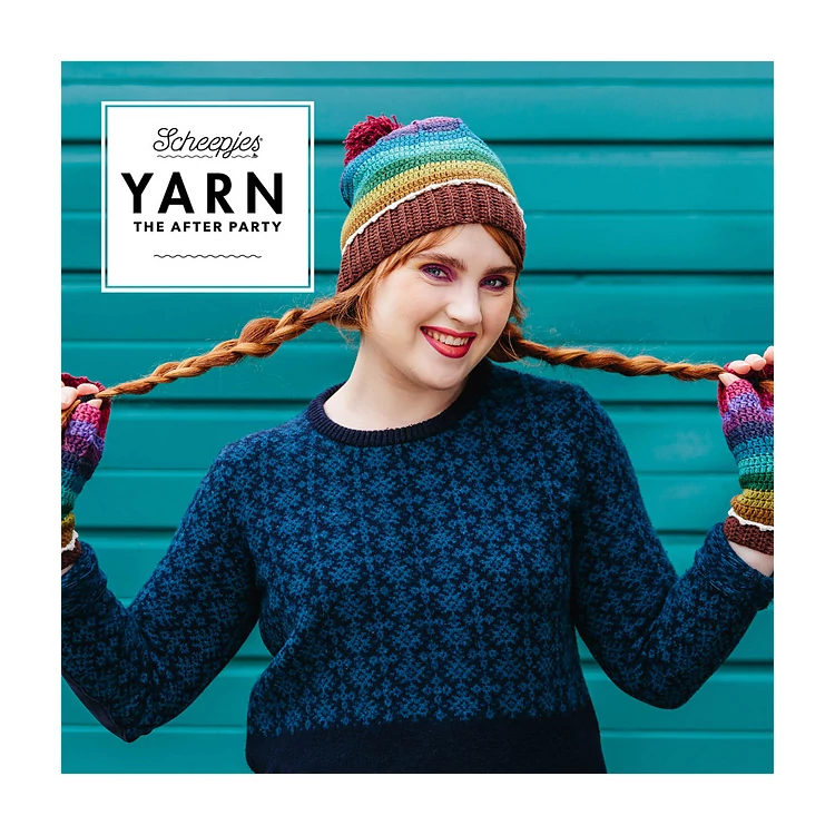 Scheepjes - Kaleidoscope Combo - színes sapka + kesztyű horgolásminta - crochet pattern - 06