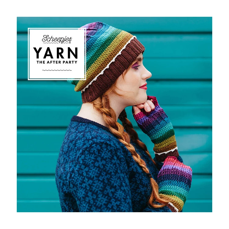 Scheepjes - Kaleidoscope Combo - színes sapka + kesztyű horgolásminta - crochet pattern - 03