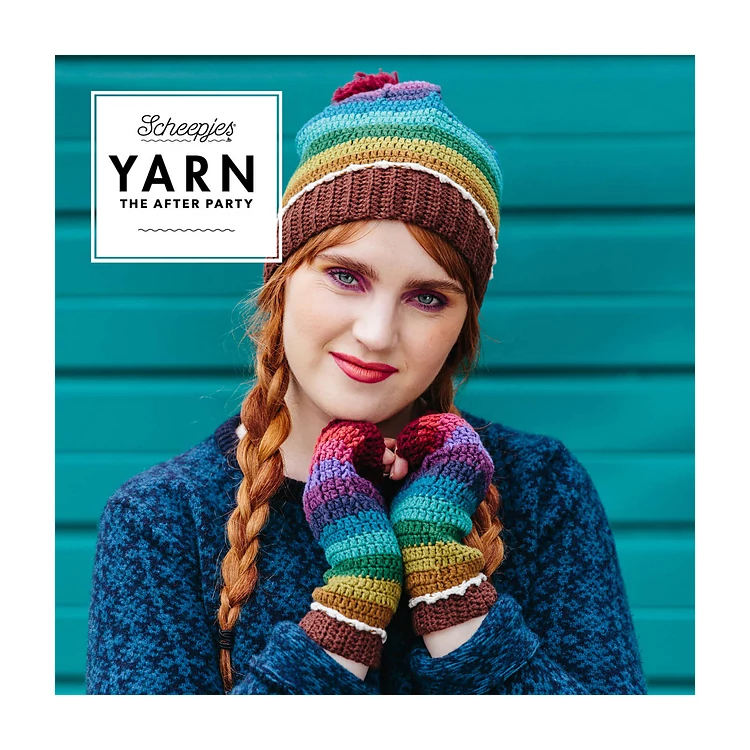 Scheepjes - Kaleidoscope Combo - színes sapka + kesztyű horgolásminta - crochet pattern