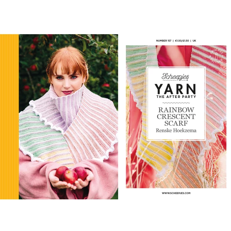 Scheepjes - Rainbow Crescent Scarf - Szivárvány sál - horgolásminta - crochet pattern - 08