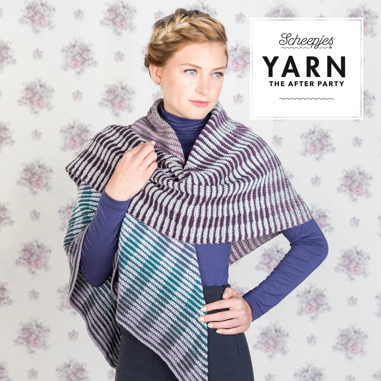 Scheepjes - CBTL Shawl - Intarzia Vállkendő - horgolásminta - crochet pattern