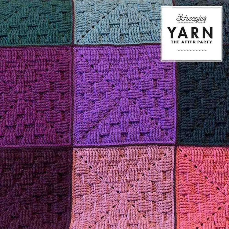 Scheepjes Scrumptious Squares Blanket - kocka mintás takaró horgolásminta - crochet pattern - 01