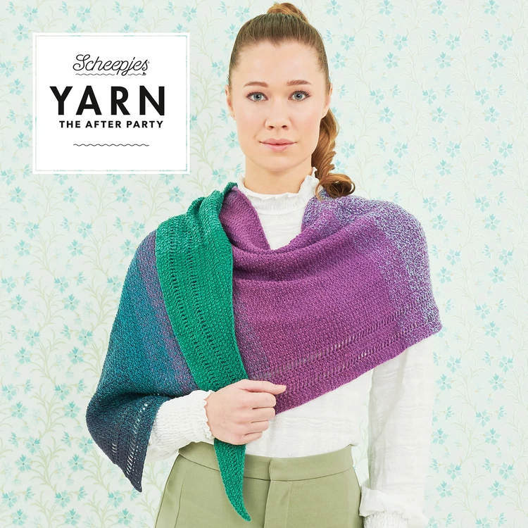 Scheepjes - Exclamation Shawl -  Vállkendő - tuniszi horgolásminta - crochet pattern - 04