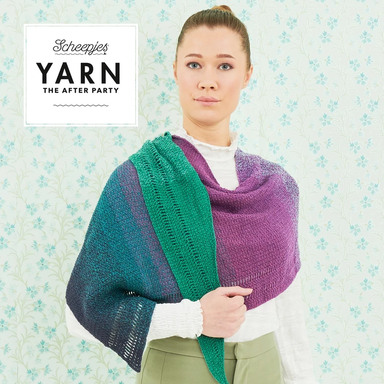 Scheepjes - Exclamation Shawl -  Vállkendő - tuniszi horgolásminta - crochet pattern - 05