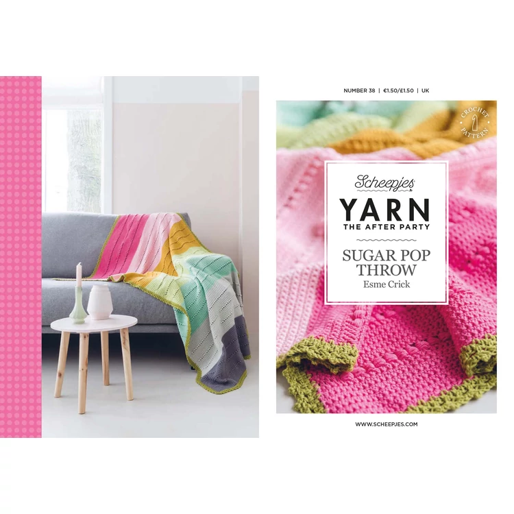Scheepjes - Sugar Pop Throw - Pasztell Takaró - horgolásminta - crochet pattern - 5