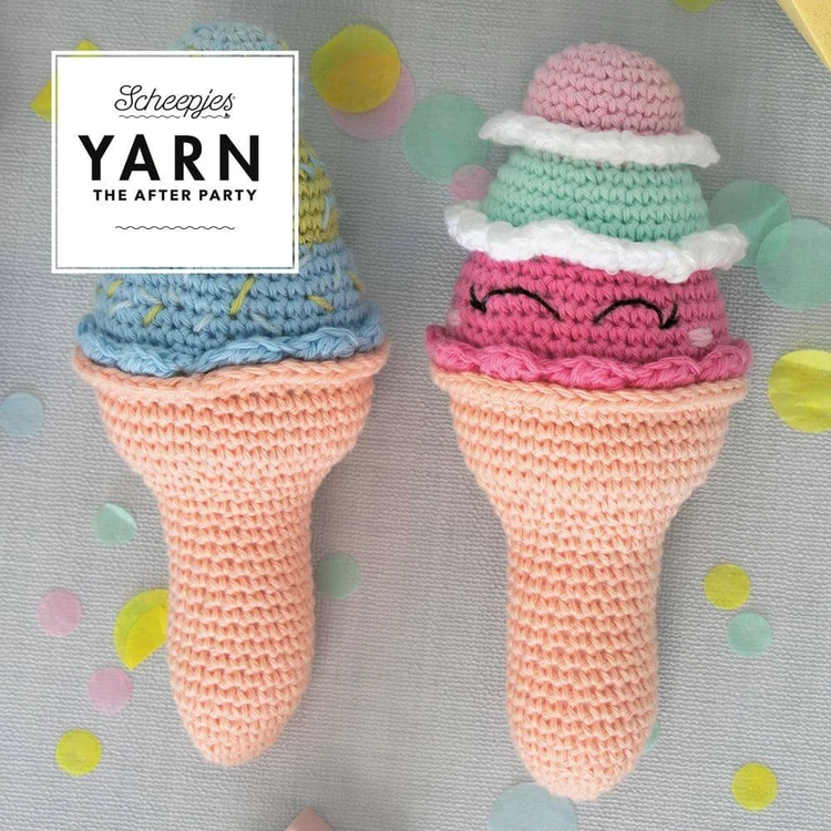 Scheepjes - Ice Cream Rattle - Mindenízű Fagylalt - horgolásminta - crochet pattern