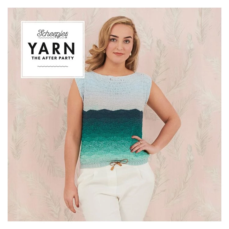 Scheepjes - Flowing Waves Top - Türkiz Tenger Top - horgolásminta - crochet pattern - Varga Bori