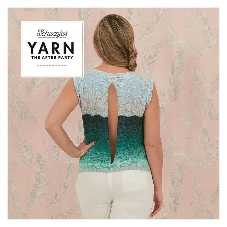 Scheepjes - Flowing Waves Top - Türkiz Tenger Top - horgolásminta - crochet pattern - Varga Bori