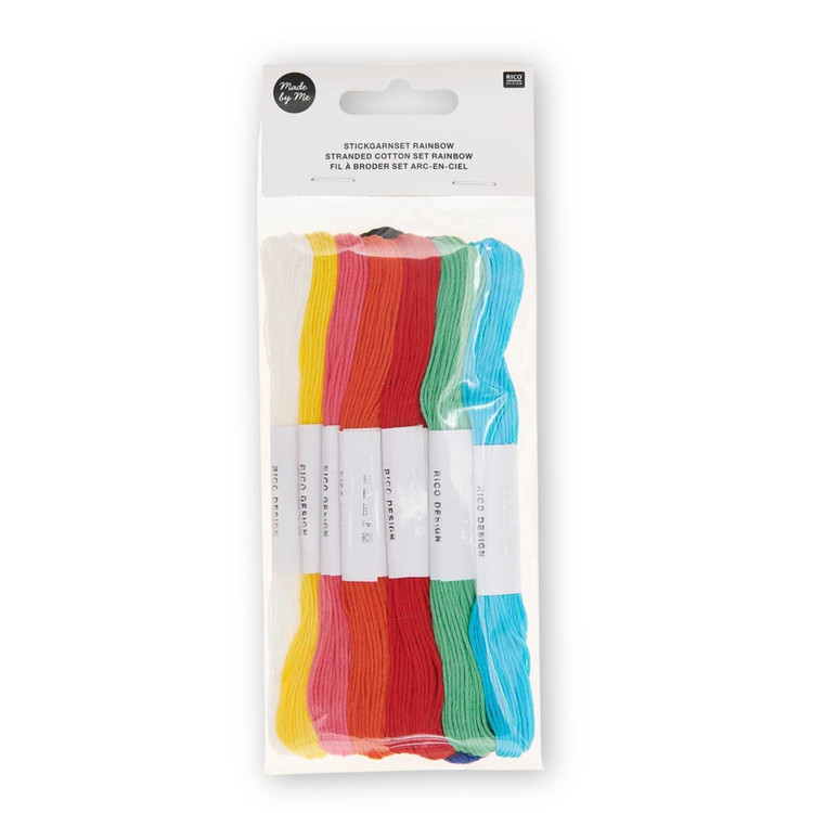 Rico Standed Cotton - Rainbow - hímzőfonal csomag - 10db