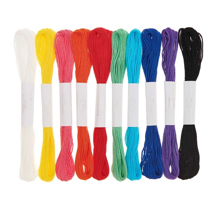 Rico Stranded Cotton thread set - Rainbow - hímzőfonal készlet élénk színekben