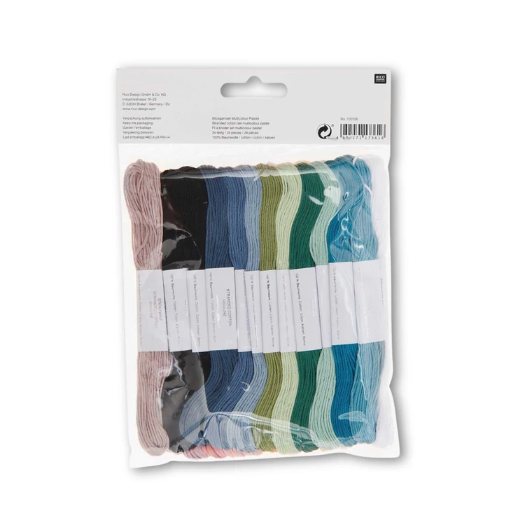 Rico Stranded Cotton thread set - Classic - hímzőfonal készlet élénk színekben