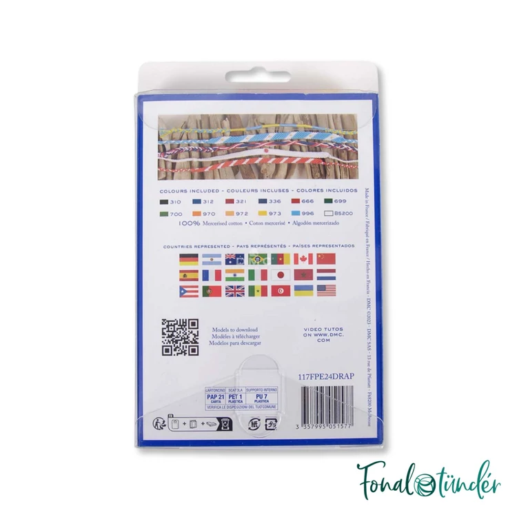 DMC Mouline Stranded Cotton thread set - Flags - hímzőfonal készlet