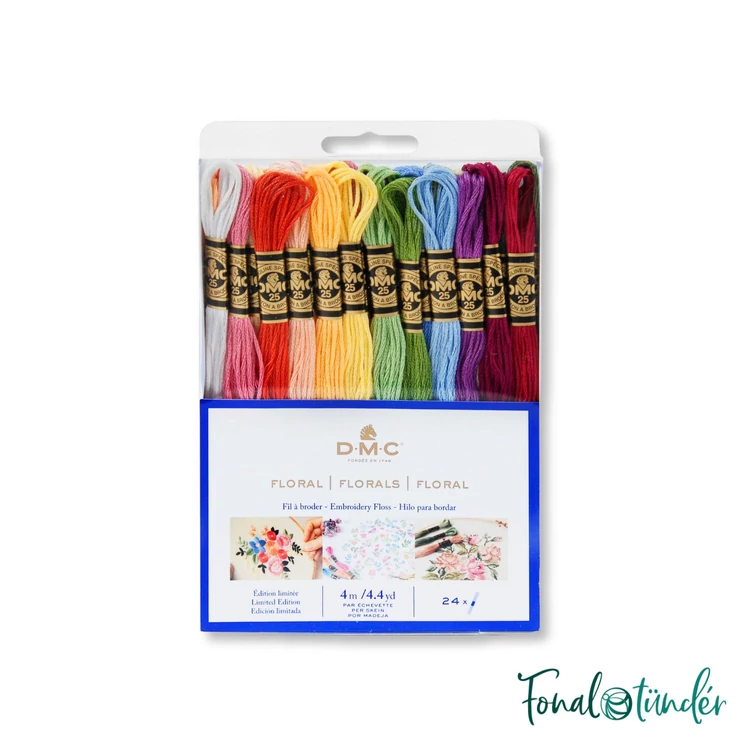 DMC Mouline Stranded Cotton thread set - Floral - hímzőfonal készlet virág színek