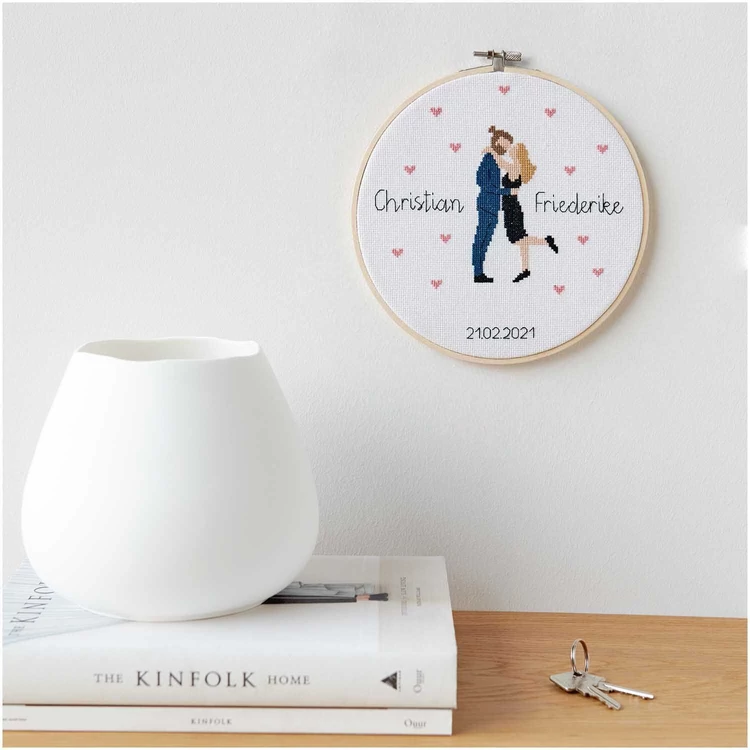 Rico Figurico - Lovebirds - embroidery kit - Szerelmespár keresztszemes hímzéscsomag