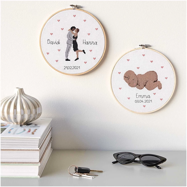 Rico Figurico - Lovebirds - embroidery kit - Szerelmespár keresztszemes hímzéscsomag