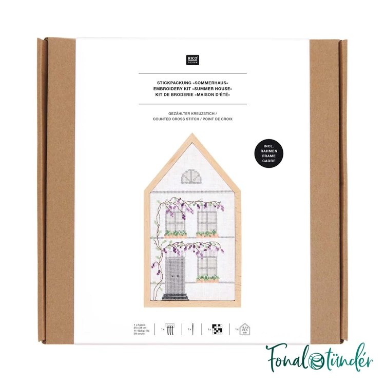 Rico Summer House - embroidery kit - akácos házikó hímzéscsomag