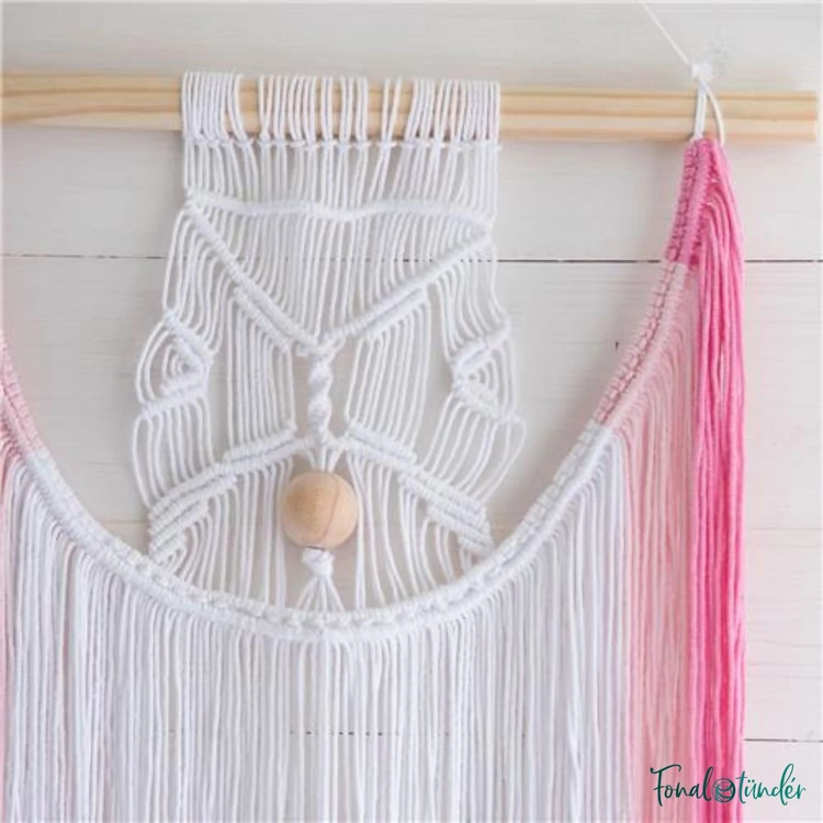 Durable Macrame Wand Hanger - makramé csomag falidíszhez - 04